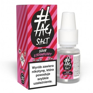 Liquid TAG Salt Sour 10ml o mocy 20 mg soli nikotynowej w smaku Strawberry