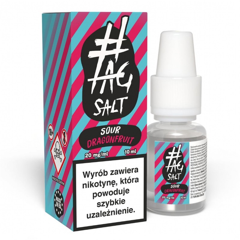 Liquid TAG Salt Sour 10ml o mocy 20 mg soli nikotynowej w smaku Dragonfruit