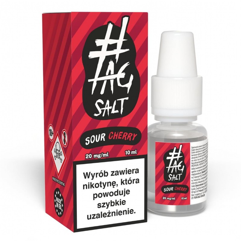 Liquid TAG Salt Sour 10ml o mocy 20 mg soli nikotynowej w smaku Cherry