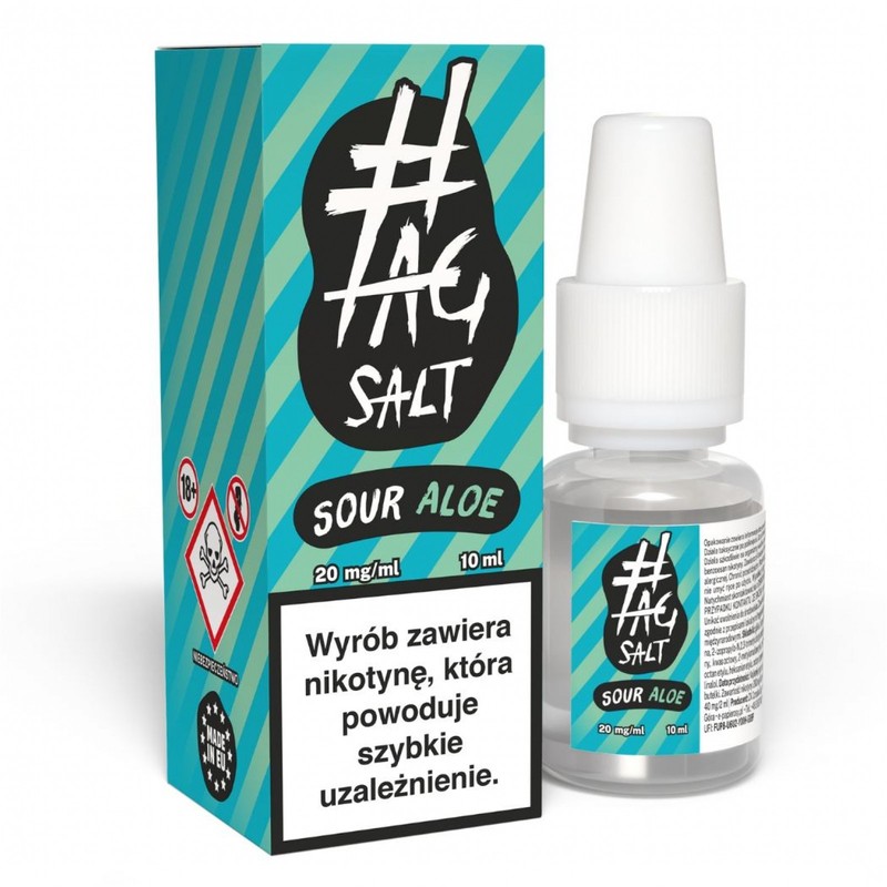 Liquid TAG Salt Sour 10ml o mocy 20 mg soli nikotynowej w smaku Aloe