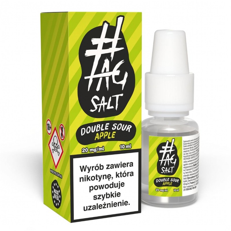 Liquid TAG Salt Sour 10ml o mocy 20 mg soli nikotynowej w smaku Double Apple