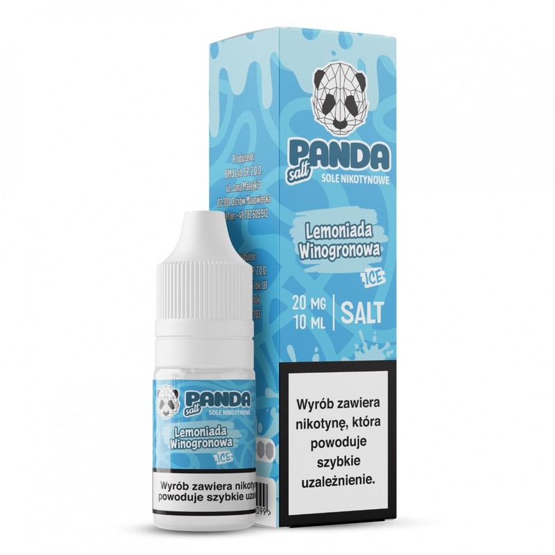 Liquid Panda Salt 10ml o mocy 20 mg soli nikotynowej w smaku Lemoniada Winogronowa