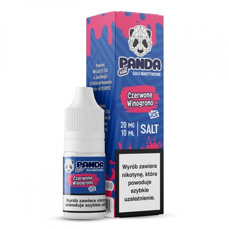 Liquid Panda Salt 10ml o mocy 20 mg soli nikotynowej w smaku Czerwone Winogrono