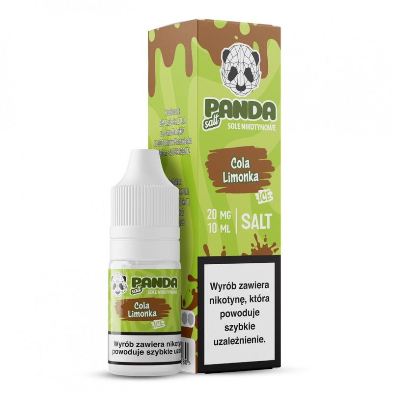 Liquid Panda Salt 10ml o mocy 20 mg soli nikotynowej w smaku Cola Limonka