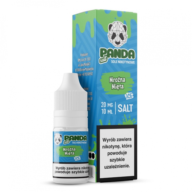 Liquid Panda Salt 10ml o mocy 20 mg soli nikotynowej w smaku Mroźna Mięta