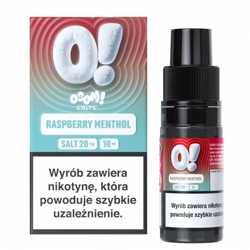 Liquid OSOM! Salt 10ml o mocy 20 mg soli nikotynowej w smaku Raspberry Menthol
