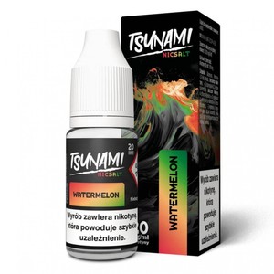 Liquid Tsunami Salt 10ml o mocy 20 mg soli nikotynowej w smaku Watermelon