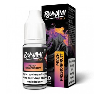 Liquid Tsunami Salt 10ml o mocy 20 mg soli nikotynowej w smaku Peach Passionfruit