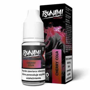 Liquid Tsunami Salt 10ml o mocy 20 mg soli nikotynowej w smaku Cherry Cola