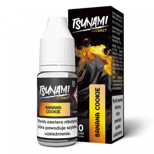 Liquid Tsunami Salt 10ml o mocy 20 mg soli nikotynowej w smaku Banana Cookie