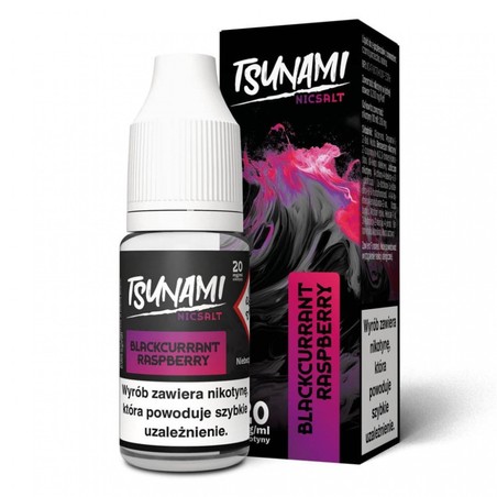 Liquid Tsunami Salt 10ml o mocy 20 mg soli nikotynowej w smaku Blackcurrant Raspberry