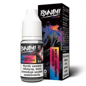 Liquid Tsunami Salt 10ml o mocy 20 mg soli nikotynowej w smaku Blueberry Raspberry Lemon