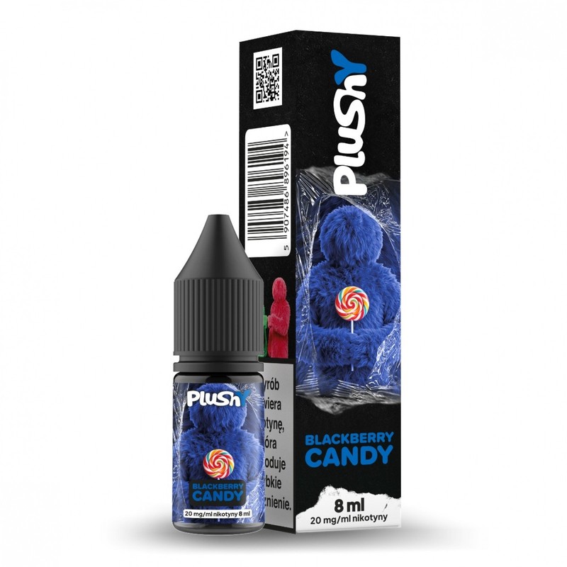 Liquid Plushy Salt Candy 8ml o mocy 20 mg soli nikotynowej w smaku Blackberry Candy