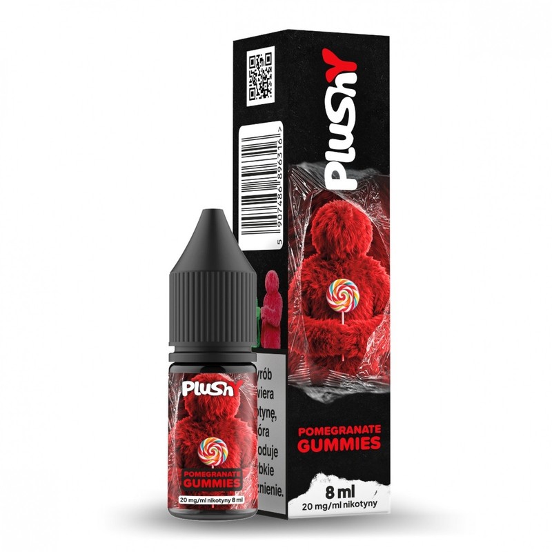 Liquid Plushy Salt Candy 8ml o mocy 20 mg soli nikotynowej w smaku Pomegranate Gummies