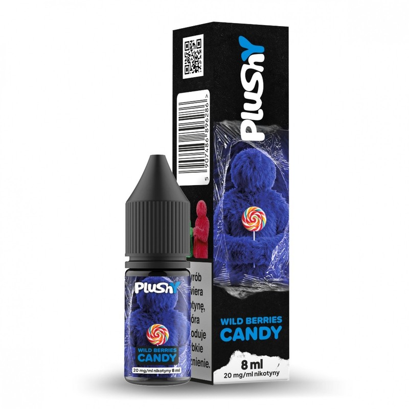 Liquid Plushy Salt Candy 8ml o mocy 20 mg soli nikotynowej w smaku Berries Candy