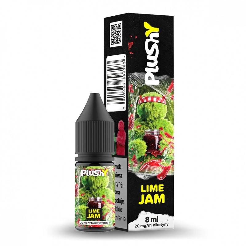 Liquid Plushy Salt Jam 8ml o mocy 20 mg soli nikotynowej w smaku Lime Jam