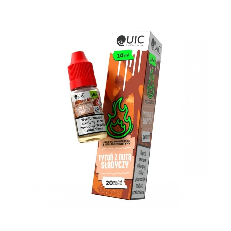 Liquid Quic Salt 10ml o mocy 20 mg soli nikotynowej w smaku Tytoń z Nutą Słodyczy