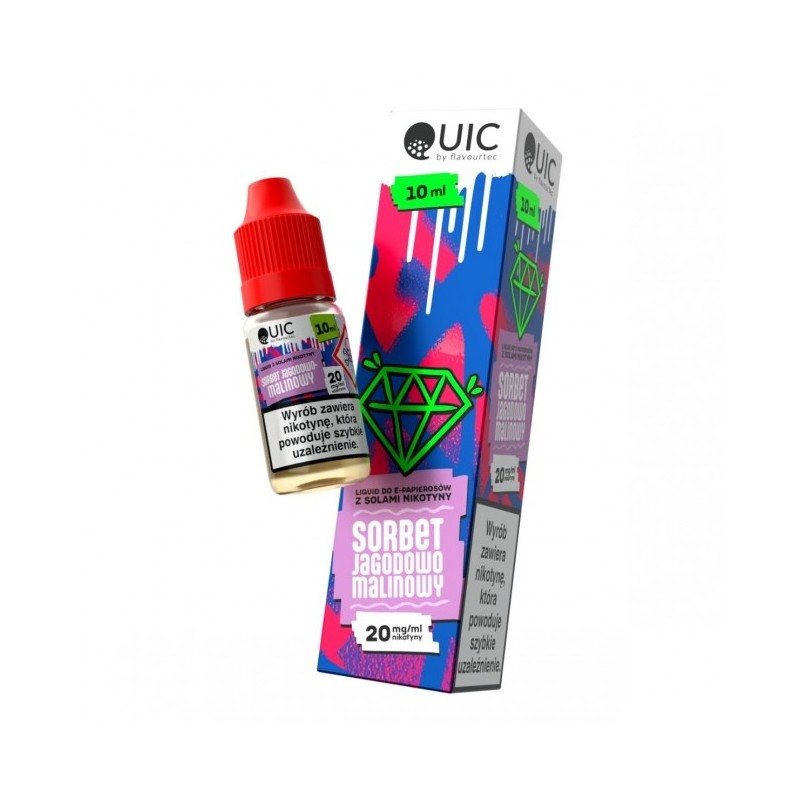 Liquid Quic Salt 10ml o mocy 20 mg soli nikotynowej w smaku Sorbet Jagodowo Malinowy