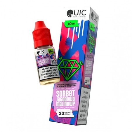 Liquid Quic Salt 10ml o mocy 20 mg soli nikotynowej w smaku Sorbet Jagodowo Malinowy