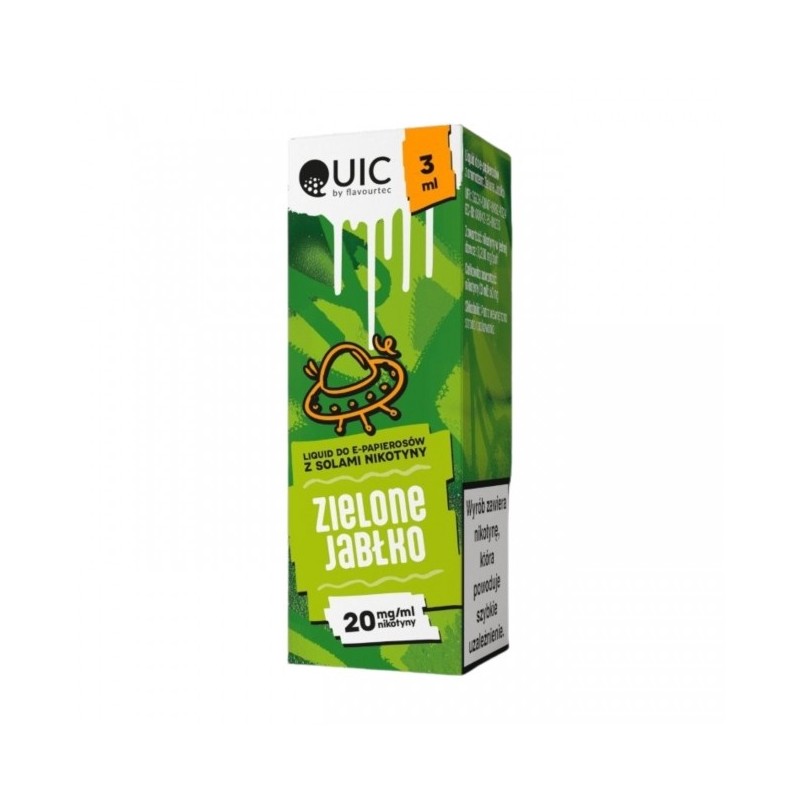 Liquid Quic Salt 3ml o mocy 20 mg soli nikotynowej w smaku Zielone Jabłko