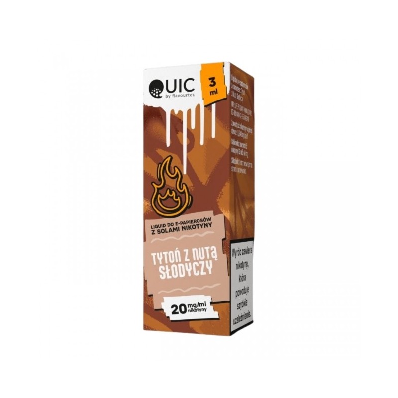 Liquid Quic Salt 3ml o mocy 20 mg soli nikotynowej w smaku Tytoń z Nutą Słodyczy