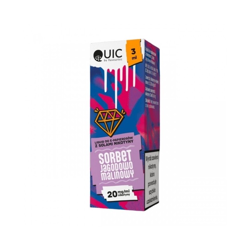 Liquid Quic Salt 3ml o mocy 20 mg soli nikotynowej w smaku Sorbet Jagodowo Malinowy