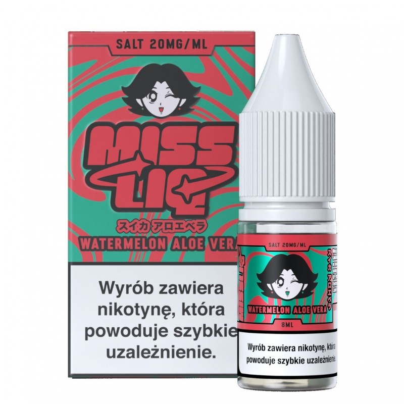 Liquid Miss Liq Salt 8ml o mocy 20 mg soli nikotynowej w smaku Watermelon Aloe Vera