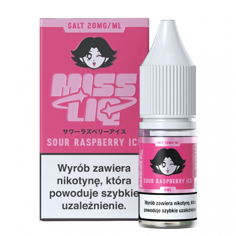 Liquid Miss Liq Salt 8ml o mocy 20 mg soli nikotynowej w smaku Sour Raspberry Ice