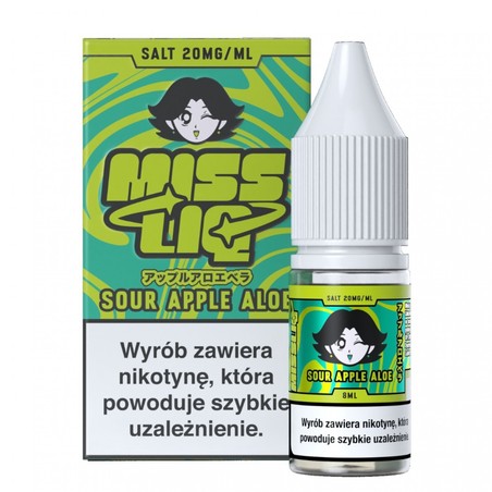 Liquid Miss Liq Salt 8ml o mocy 20 mg soli nikotynowej w smaku Sour Apple Aloe