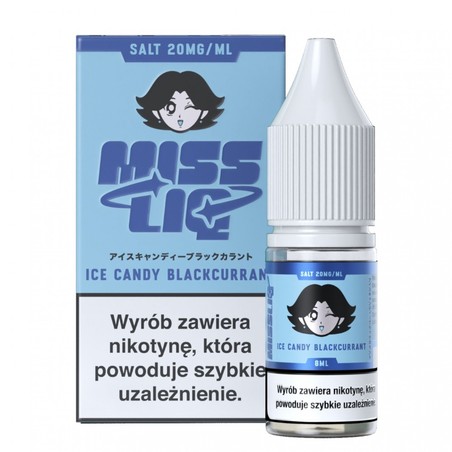 Liquid Miss Liq Salt 8ml o mocy 20 mg soli nikotynowej w smaku Ice Candy Blackcurrant