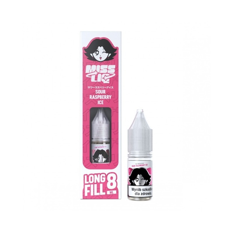 Longfill Miss Liq 8ml w 10ml butelce o smaku Sour Raspberry Ice