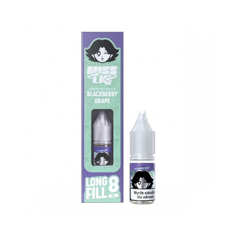 Longfill Miss Liq 8ml w 10ml butelce o smaku Blackberry Grape