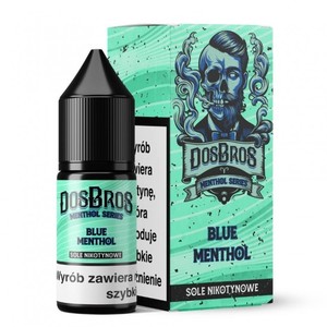 Liquid DosBros Salt 10ml o mocy 20 mg soli nikotynowej w smaku Blue Menthol