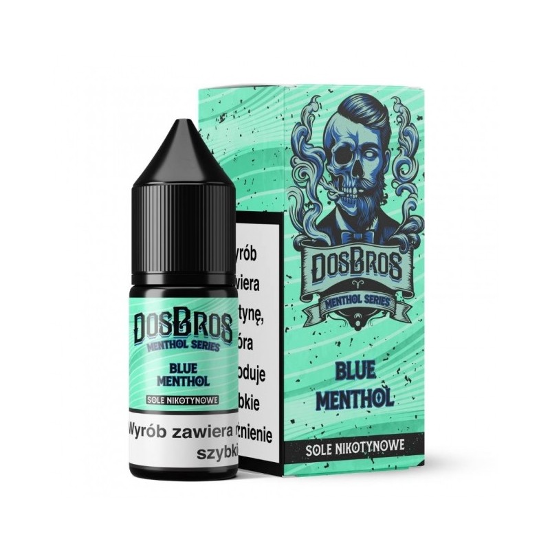 Liquid DosBros Salt 10ml o mocy 20 mg soli nikotynowej w smaku Blue Menthol