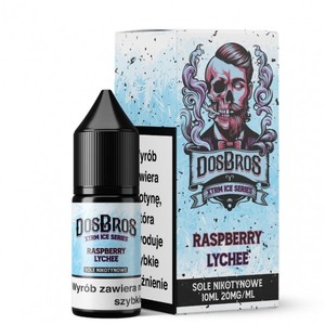 Liquid DosBros Salt 10ml o mocy 20 mg soli nikotynowej w smaku Raspberry Lychee