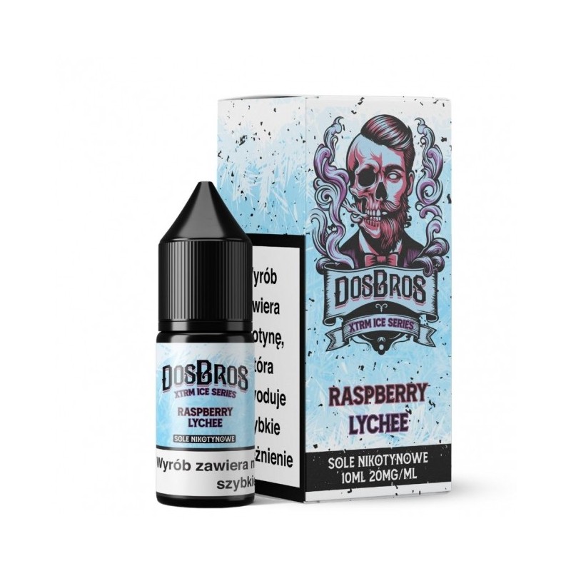 Liquid DosBros Salt 10ml o mocy 20 mg soli nikotynowej w smaku Raspberry Lychee