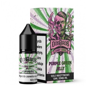 Liquid DosBros Salt 10ml o mocy 20 mg soli nikotynowej w smaku Purple Green Jelly