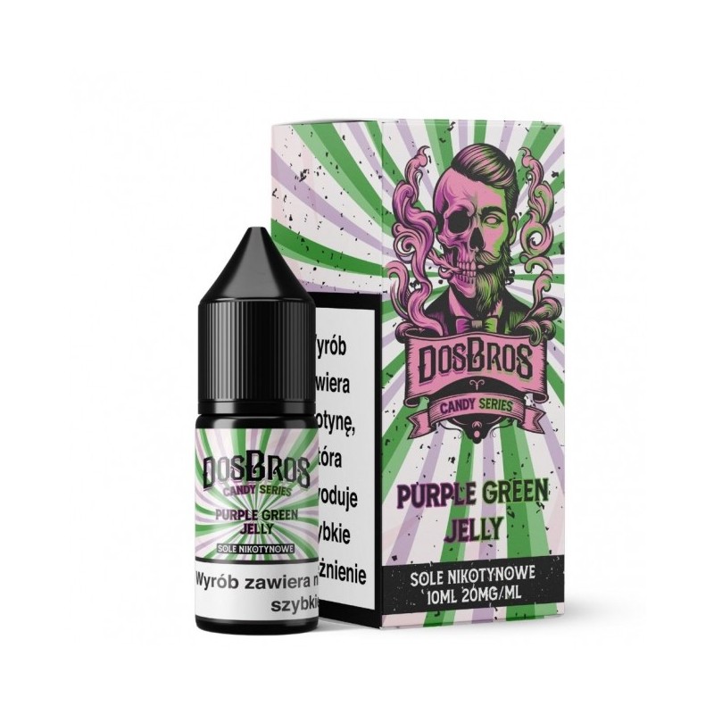 Liquid DosBros Salt 10ml o mocy 20 mg soli nikotynowej w smaku Purple Green Jelly