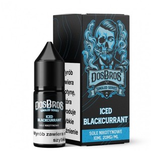 Liquid DosBros Salt 10ml o mocy 20 mg soli nikotynowej w smaku Iced Blackcurrant