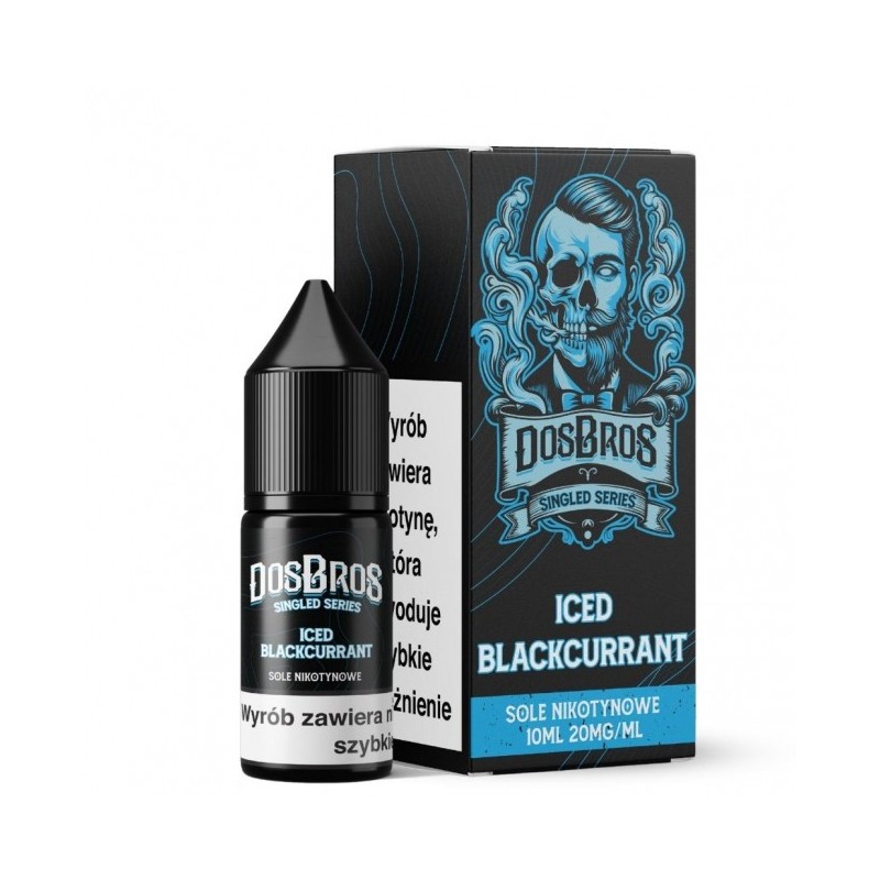 Liquid DosBros Salt 10ml o mocy 20 mg soli nikotynowej w smaku Iced Blackcurrant