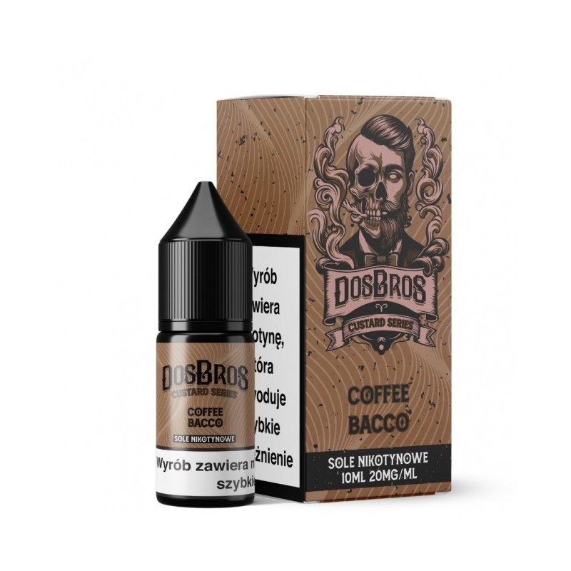 Liquid DosBros Salt 10ml o mocy 20 mg soli nikotynowej w smaku Coffee Bacco