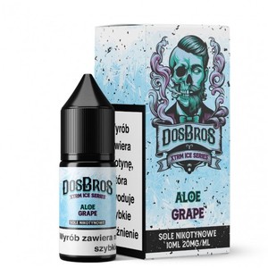 Liquid DosBros Salt 10ml o mocy 20 mg soli nikotynowej w smaku Aloe Grape