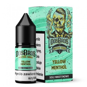 Liquid DosBros Salt 10ml o mocy 20 mg soli nikotynowej w smaku Yellow Menthol