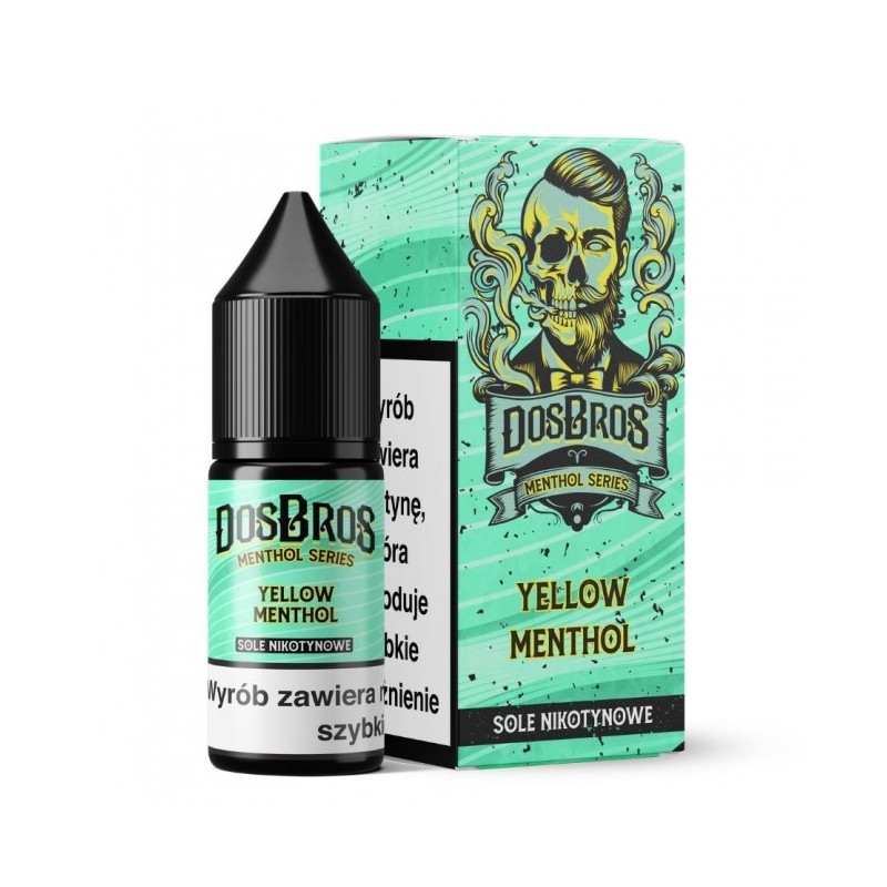 Liquid DosBros Salt 10ml o mocy 20 mg soli nikotynowej w smaku Yellow Menthol