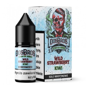 Liquid DosBros Salt 10ml o mocy 20 mg soli nikotynowej w smaku Wild Strawberry Kiwi