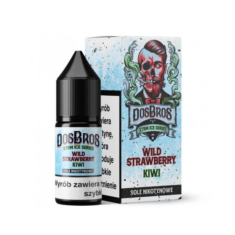 Liquid DosBros Salt 10ml o mocy 20 mg soli nikotynowej w smaku Wild Strawberry Kiwi