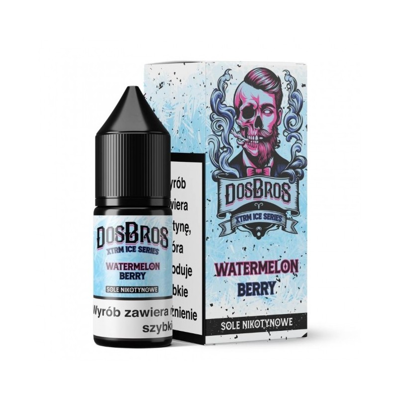 Liquid DosBros Salt 10ml o mocy 20 mg soli nikotynowej w smaku Watermelon Berry