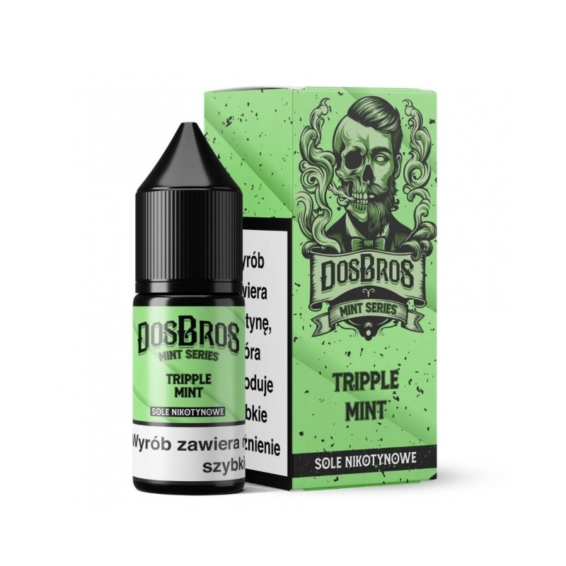 Liquid DosBros Salt 10ml o mocy 20 mg soli nikotynowej w smaku Tripple Mint