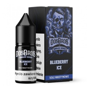 Liquid DosBros Salt 10ml o mocy 20 mg soli nikotynowej w smaku Blueberry Ice