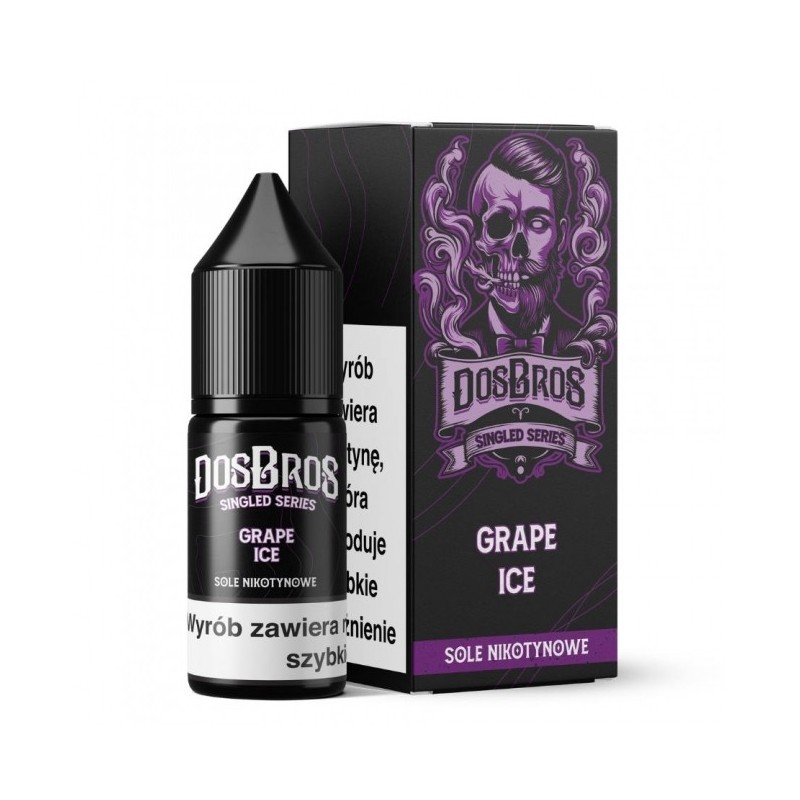 Liquid DosBros Salt 10ml o mocy 20 mg soli nikotynowej w smaku Grape Ice